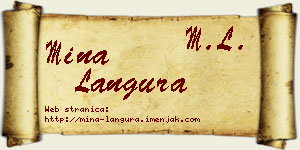 Mina Langura vizit kartica